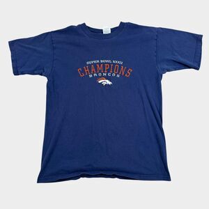 Vintage 90s Denver Broncos Super Bowl XXXII Champions T Shirt Fruit of the Loom